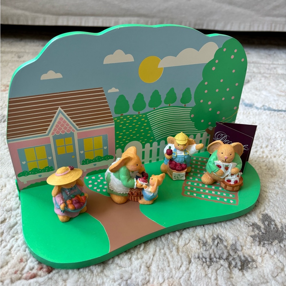 1993 Harvest Hill Easter Bunny Shelf- Collectibles Antiques Handcrafted